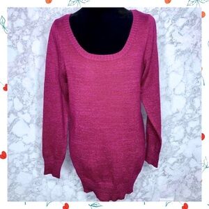 ⭐️ Metaphor Y2K Shimmery Scoop Neck Pullover Knit Sweater Women’s M/L